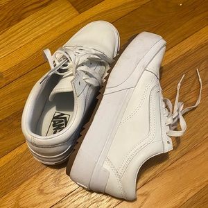 Vans Leather Platform with Rubber Sole